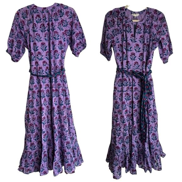 Printfresh Countryside Drives To and From Eyelet Dress Lavender Fields Small New - Picture 6 of 16